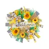 Decoratieve bloemen lente en zomer krans voordeur honing bijen hangende ornamenten kunstmatige bloemkransen voor boerderijdecoratie