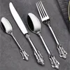 Din sets Sets Sliver bestek set luxe spiegelpolijst servies 304 roestvrijstalen dinermessenvork