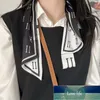 Ny öronduk Dubbelsidig halsdukar kvinnors koreanska prydnad isär band liten öron halsduk tryckta halsdukar