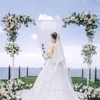 装飾的な花人工絹の花の結婚式のシーンレイアウトステージ背景前機能領域装飾Tステーションフラワーアレンジメント