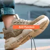 Dress Shoes breathable work shoes Lightweight safety anti puncture indestructible men soft sneakers with steel toe 230503