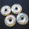 Charms 2pcs Fashion dames hangers Nature Crazy Agate Stone Donuts vorm 50mm Diy sieraden Bevindingen sneller groothandel