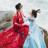 Ethnische Kleidung Frauen Hanfu Kleid Stickerei Traditionelles Chinesisch Cosplay Folk Party Leistung Orientalischer Tang Alte Pographie