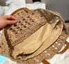 Raffia geweven emmertas verfraaide koehide combinatie zacht lichtgewicht tote tote ontwerper strandtas winkelen crossbody grote capaciteit handtassen 230504