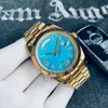Mens Watches Automatic Mechanical Watch for women luxury watch 41mm green Dial diamond gold full Stainless Steel fashion classics wristwatch