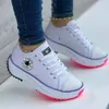 Dress Shoe Pattern Canvas Sneakers Woman Casual 2023 Girls Ladies Flat Lace Up Zapatillas Mujer Chaussure Femme 230504