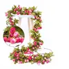 Dekorativa blommor kransar Luanqi 2,2 m rosen Artificiell siden Garland Autumn Wedding Home Room Decoration Arrangement Garden Arch Fake Plant