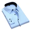Men's Casual Shirts DAVYDAISY Men Shirt Long Sleeved Male Casual Business Dress Shirts Slim Fit White Work Shirt Men camisa masculina DS167 230504