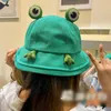 Berretti Cute Little Frog Bucket Cappelli Primavera ed estate Donna Cappello da pescatore Outdoor Beach Protezione solare Bacino Donna Panama Bob Caps