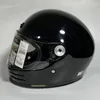 Motorcykelhjälmar Shoei Glamster Classic Retro Full Face Helmet Cruise Leisure och Road Racing Protective Bright Black