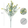 Decorative Flowers 3 Packs Spring Decoration Artificial Camellia For Outdoor Home Garden Vase Decor Wedding Fake Flower Eucalyptus Plants