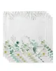 Table Napkin 4pcs Summer Eucalyptus Leaves Flowers Square 50cm Wedding Decoration Cloth Kitchen Dinner Serving Napkins