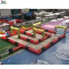 Free Ship Outdoor Activities Kids outdoor inflatable go kart track soft play inflatable bumper car race track for sale