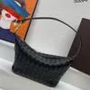 Hobo Knoten Achseltasche schlichte Handtaschen Geldbörse Damen Umhängetaschen aus echtem Leder Reißverschluss Hand Clutch Hand Geldbörsen Goldene Hardware