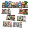 Blöcke 4er Set LOZ Street Mini Kinder Bauspielzeug Mädchen Puzzle Weihnachtsgeschenk 1621 1624 1625 1628 1629 1632 1633 1636 1653 1656 230504