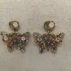 Géométrie Designer Coeur Boucles D'oreilles De Luxe Femmes Plaqué Or 18 Carats Incrusté De Cristal Perle Boucle D'oreille Marque Lette Style Français Femmes Bijoux De Mariage Accessoires