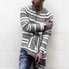 Men's T Shirts Long Sleeve T-Shirt Black And White Vintage Striped Geometric Pullover Loose Causal Mens Shirt Tops Tees Plus Size 4xl