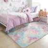 Dywan owłosione tęczowe dywaniki dla dzieci sypialnia miękkie futrzane dywany salon dziecięcy dziecięce pokój
