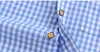 Men's Dress Shirts Quality Thin 100% Cotton Plaid Shirts for Men Long Sleeve Regular Fit Checkered Dress Shirt Mens Blue New Soft Comfortable Male P230427