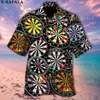 Chemises décontractées pour hommes Darts Joueur de bière Game Homme Summer 3D PREST DE PLAQUE CHEMPLE HAWAIIAN COUPE COUPE MEN MEN TOPS LOBSE COLACH-5