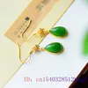 Kolczyki Dangle Jade Stud for Women 925 Silver Real Kamber Naturalne akcesoria biżuterii