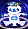 Electric Toys Dance Rotating Robot with LED Lights Music Explosion Intelligence Toy with Battery Powered Direct China Wholesales