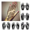 Ny professionell henna stencil tillfällig hand tatuering kroppskonst klistermärke mall bröllop verktyg blommor tatuering stencil gc2087