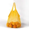 Le stockage met en sac le sac amical réutilisable de filet de ficelle d'achats de maille de coton d'Eco pour le fruit et le paquet