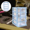 Gift Wrap Storage Bins Clothes Drawers Organizer 4 Plastic Small Container Office Case Makeup Shelf Desktop Box Cabinet