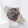 Relógio de cerâmica mecânico automático masculino de luxo 41 mm Relógio todo em aço inoxidável Safira Brilho noturno Montre de Luxe