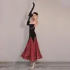 Stage Wear Ballroom Dance Competition Dress Femmes Valse Costume Latin Performance Vêtements Prom Tango L9971