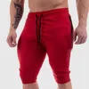 Męskie szorty męskie letnie treningi szorty sznurkowe joggery 34 Długość kolana bawełniany sport Homme Bermuda swobodne krótkie spodnie 230503