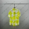 23SS Designer Mens Tracksuits Hawaii Set Geometry Print Suits Womens Black Yellow Tshirts Luxury Casual Breeches Man Shorts and T Shirt Set