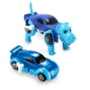 6 renk 12cm çocuk oyuncakları serin otomatik dönüşüm saat çalışması köpek araba araç saat çalışması çocuklar için oyuncak oyuncak oyuncaklar araba oyuncak hediye