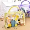 Cosmétique Sacs Cas Femmes Floral Transparent Voyage Maquillage Lavage Clair Sac À Main Bain Sous-Vêtements Articles De Toilette De Stockage Pochette Étanche 230503