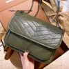 Cross Body Vintage plisowany skórzany łańcuch jedno ramię z torbą posłańca z klasycznym projektowaniem trendów wszechstronna torba wędrująca z kluczowymi torbami