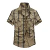 Mäns avslappnade skjortor mode sommarskjorta kort ärm plädskjortor män pläd bomullsskjortor militära lyxmärke klädkardigan plus storlek m-5xl 230504