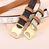 for Women the Same BLACKPINK Lisa Genuine Leather Cowhide Width 2.5cm Designer Bronze Buckle Sier Women's Belt Cintura