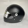 Motorradhelme Helm Mattschwarz Full Face Glamster Retro Riding Cascos Moto Motocross