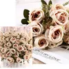 Decorative Flowers Rose Fake Artificial Flower Bouquet Plant Beautiful DIY Decoration Home Party Decor Wedding Handmade