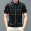 Polos masculinos camisa de pólo de verão masculino camiseta curta casual casual camisa de lapela solta 230504