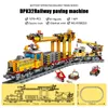 Bloki Build Block Series pociągów technicznych Kazi Electric Railway Track Maszyna Inżynieria Edukacyjna Zabawa montażowa 230504