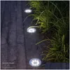 Çim lambalar 8/16/20 LED Güneş Yard Işıkları Gömülü Bahçe Işık Su Geçirmez Dış Mekan Yol Zemin Zemin Spot Lamba Damlası Teslimat Li DHS21