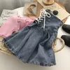 Юбки 2023 Summer Korea Style Women Mini юбка Джин с плиссированным мягким дизайном моды Sweet Sexy For Girls