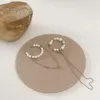 Boucles D'oreilles Pendantes Lustre TIMEONLY Français Forme C Simulation Perle Gland Boucle D'oreille Longue Chaîne Liée Charmes Pour Femmes Dames Bijoux