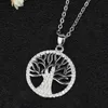 Pendant Necklaces Sterling Silver 925 White Gold Tree of Life Pendant Necklace for Women 925 Jewelry 230505