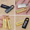 Cartões de memória USB Stick Pendrive 128GB 32 4 Metal USB Flash Drive caneta 64 8 16 Presente Custom