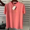 Camiseta masculina de verão com estampa de letra manga curta alta qualidade moda casais algodão camiseta polo 4 cores tamanho S-2XL