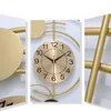 Relógios de parede Nórdicos relógios de metal nórdico minimalista 3D Design de luxo de luxo de luxo Murale Big Clock