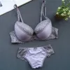 Bras Sets New Sexy Thong Bra Set For Women Lace Lady Push Up Underwear Bra and Panty Lingerie Size 32 34 36 38 40 42 44 A B C D DD E Cup 230505